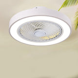 Trendy Dimming Colorful Flush Mounted Ceiling Fan Light Image - 11