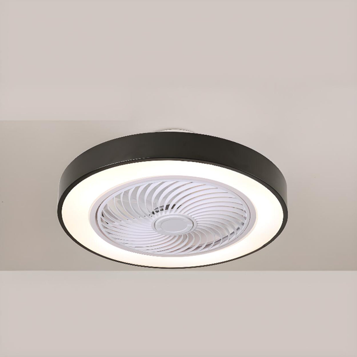 Trendy Dimming Colorful Flush Mounted Ceiling Fan Light Image - 3