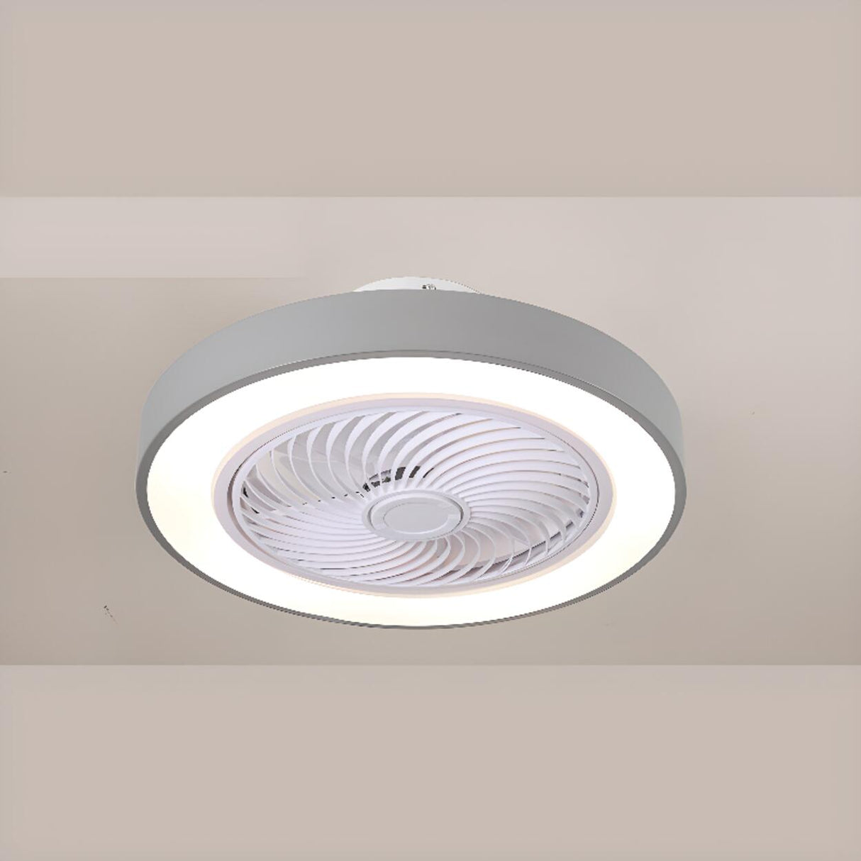 Trendy Dimming Colorful Flush Mounted Ceiling Fan Light Image - 5