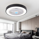 Trendy Dimming Colorful Flush Mounted Ceiling Fan Light Image - 6