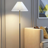 Trendy Fabric Cone Shade Floor Lamp with Pull Chain Image - 1