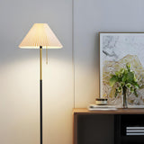 Trendy Fabric Cone Shade Floor Lamp with Pull Chain Image - 13