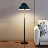 Trendy Fabric Cone Shade Floor Lamp with Pull Chain Image - 7