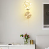 Trendy Fairy Lights Gold Glass Globe Wall Sconce Image - 12