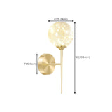 Trendy Fairy Lights Gold Glass Globe Wall Sconce #size