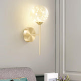 Trendy Fairy Lights Gold Glass Globe Wall Sconce Image - 5