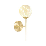 Trendy Fairy Lights Gold Glass Globe Wall Sconce Image - 7