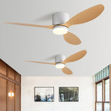 Trendy Flush Mount LED 3 Blades Ceiling Fan with Light Image - 1