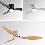 Trendy Flush Mount LED 3 Blades Ceiling Fan with Light Image - 11