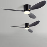 Trendy Flush Mount LED 3 Blades Ceiling Fan with Light Image - 15