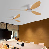 Trendy Flush Mount LED 3 Blades Ceiling Fan with Light Image - 16