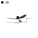 Trendy Flush Mount LED 3 Blades Ceiling Fan with Light #size