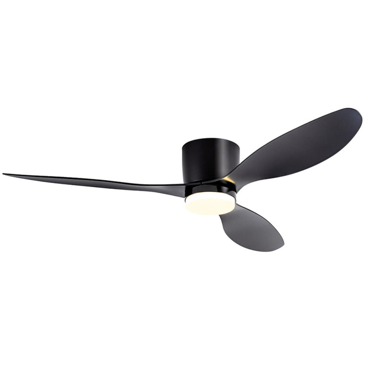 Trendy Flush Mount LED 3 Blades Ceiling Fan with Light Image - 8