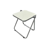 Trendy Folding Rectangular Silver Compact Metal Side Table Image - 8