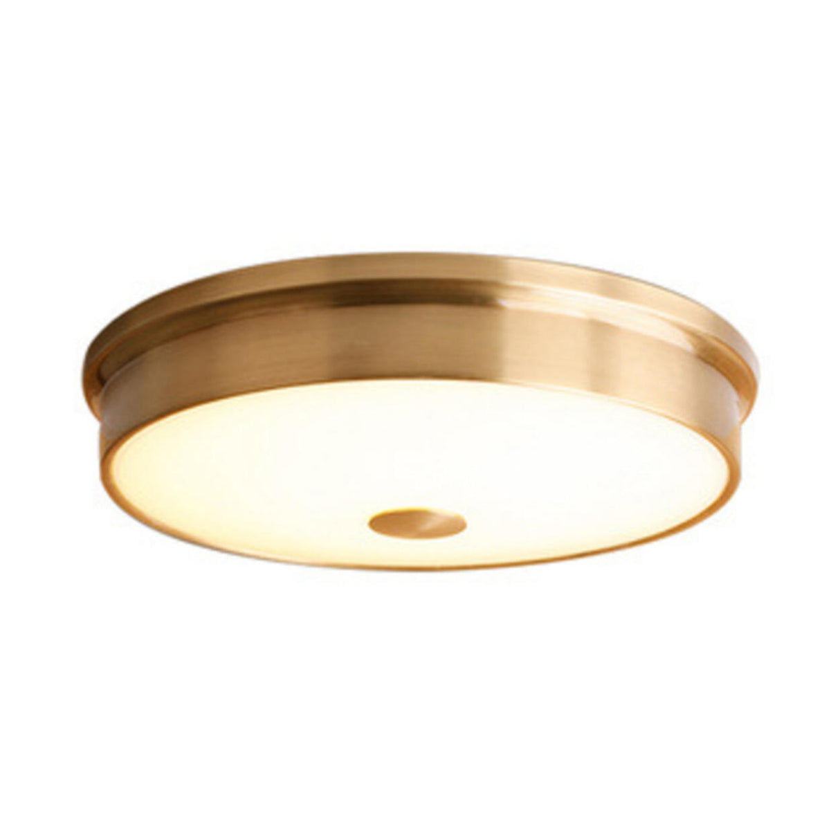 Trendy Gold Circle Metal LED Flush Mount Ceiling Light Image - 11