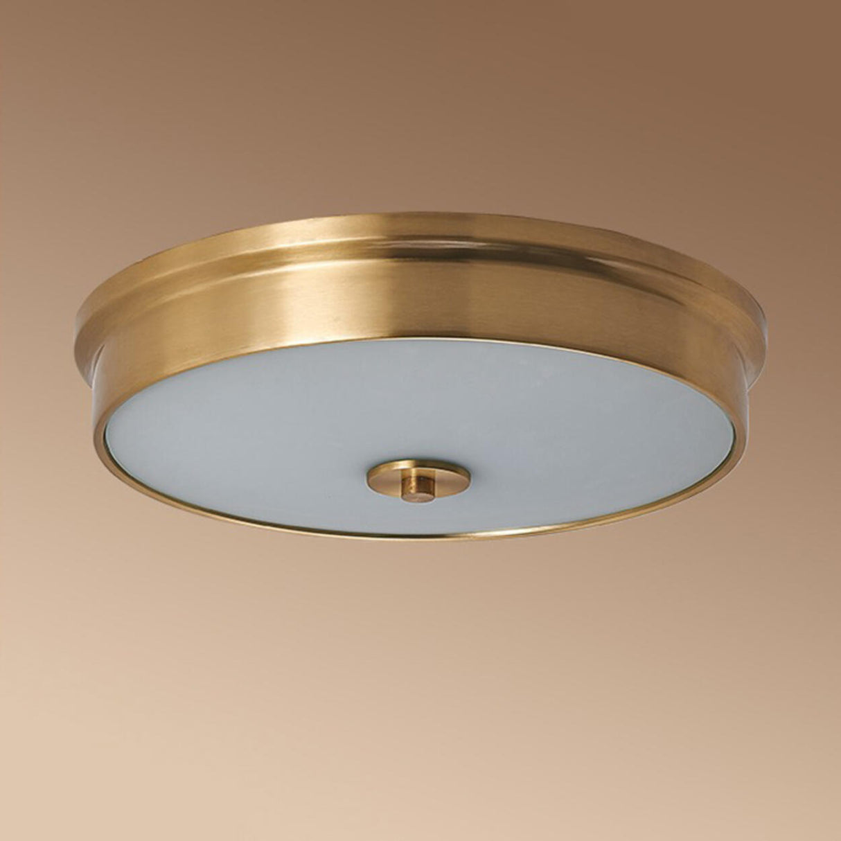 Trendy Gold Circle Metal LED Flush Mount Ceiling Light Image - 13