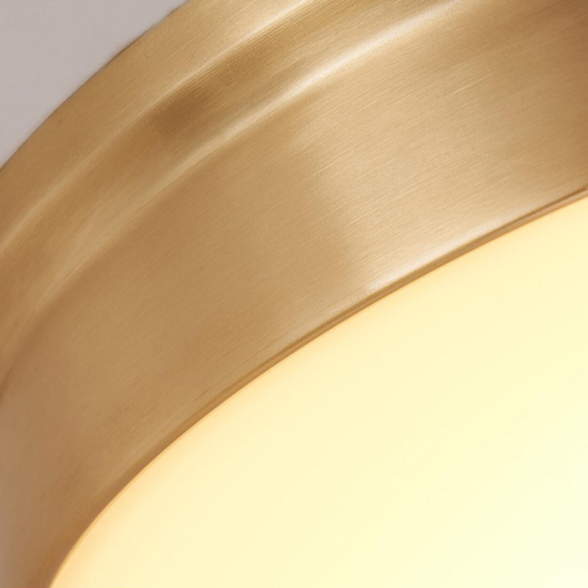 Trendy Gold Circle Metal LED Flush Mount Ceiling Light Image - 15