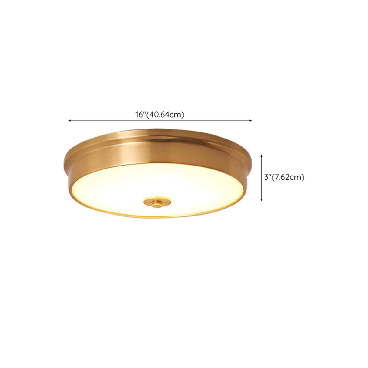 Trendy Gold Circle Metal LED Flush Mount Ceiling Light Image - 20