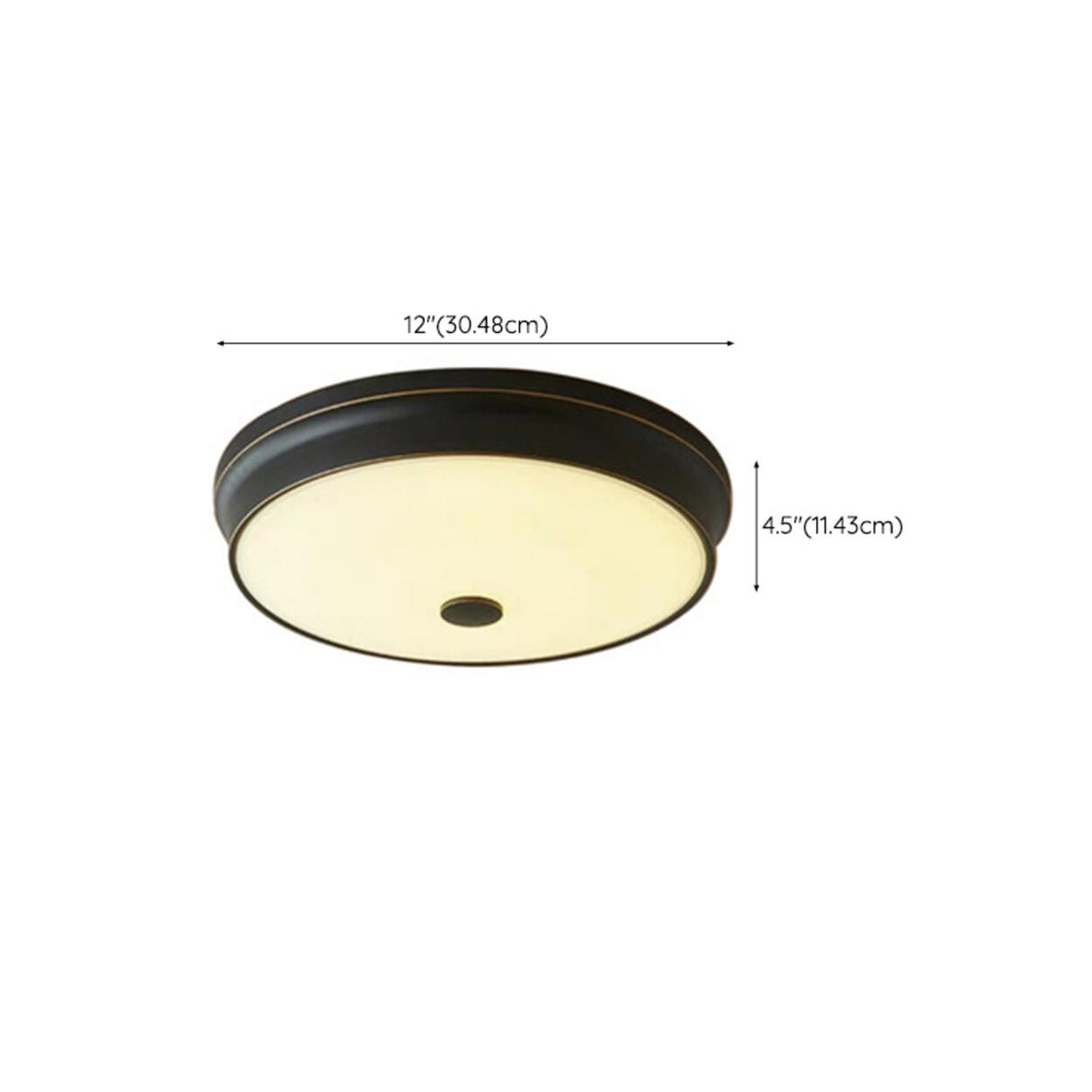 Trendy Gold Circle Metal LED Flush Mount Ceiling Light Image - 22