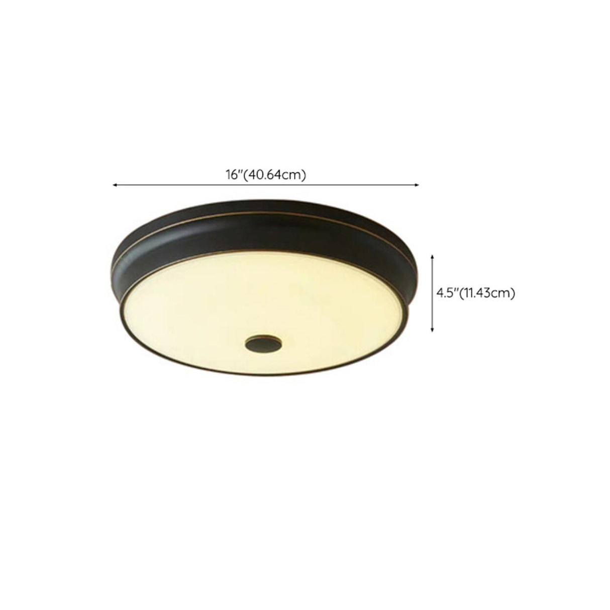 Trendy Gold Circle Metal LED Flush Mount Ceiling Light Image - 23