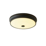 Trendy Gold Circle Metal LED Flush Mount Ceiling Light Image - 4