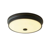 Trendy Gold Circle Metal LED Flush Mount Ceiling Light Image - 6