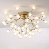 Trendy Gold Firefly Ball Semi-Flush Mount Ceiling Light Image - 10