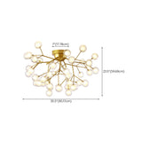 Trendy Gold Firefly Ball Semi-Flush Mount Ceiling Light Image - 23