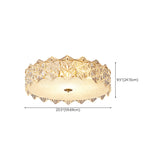 Trendy Gold Round Hexagonal Glass Semi-Flush Mount Lamp Image - 20