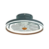 Trendy Green Circle Modern Ceiling Fan with LED Light Image - 5