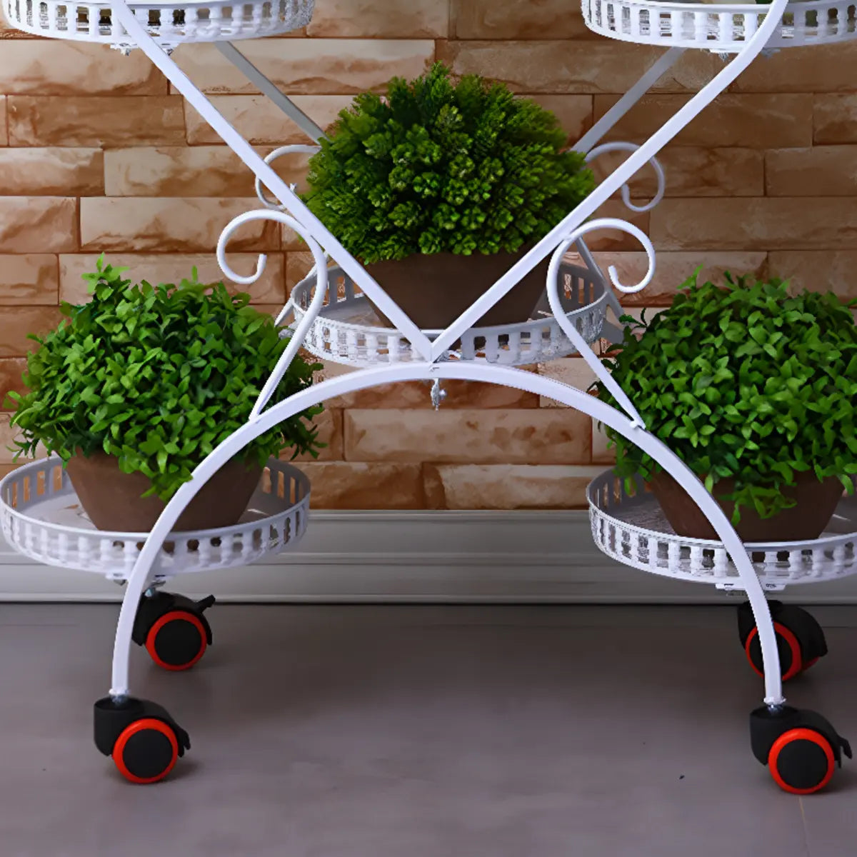 Trendy Heart Shape Metal Sliding Multi-Tier Plant Stand Image - 7