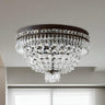 Trendy Hemispherical Crystal Small Flush Mount Light Image - 1