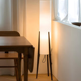 Trendy Modern Cylindrical Shade Tripod Floor Lamp Image - 4