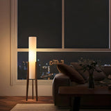 Trendy Modern Cylindrical Shade Tripod Floor Lamp Image - 6