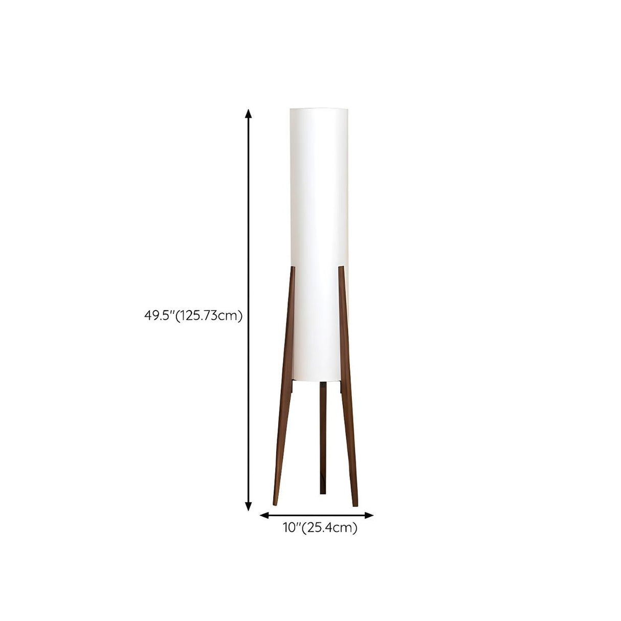 Trendy Modern Cylindrical Shade Tripod Floor Lamp 