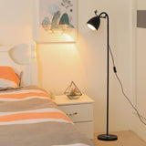 Trendy Modern Pink Cone Metal Bedside Floor Lamp Image - 4