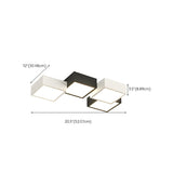 Trendy Modular Black-White Cube LED Flush Mount Light Image - 17