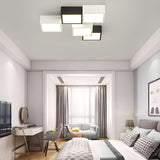 Trendy Modular Black-White Cube LED Flush Mount Light Image - 6