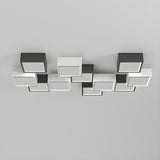 Trendy Modular Black-White Cube LED Flush Mount Light Image - 9