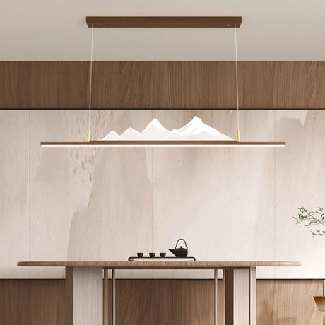 Trendy Mountain and Linear Modern Island Pendant Light Image - 1