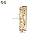 Trendy Multi-Faceted Gold Crystal Bedroom Wall Lamp Image - 24