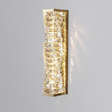 Trendy Multi-Faceted Gold Crystal Bedroom Wall Lamp Image - 8