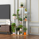 Trendy Multi-Tier Wood Tray Indoor Plant Stand Black Image - 16