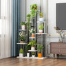 Trendy Multi-Tier Wood Tray Indoor Plant Stand Black Image - 2