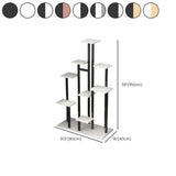 Trendy Multi-Tier Wood Tray Indoor Plant Stand Black #size