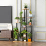 Trendy Multi-Tier Wood Tray Indoor Plant Stand Black Image - 3