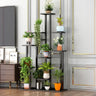 Trendy Multi-Tier Wood Tray Indoor Plant Stand Black Image - 7