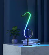 Trendy Music Note Black Metal Finish LED Table Lamp Image - 10