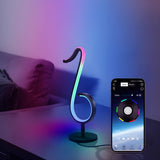 Trendy Music Note Black Metal Finish LED Table Lamp Image - 5