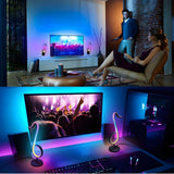 Trendy Music Note Black Metal Finish LED Table Lamp Image - 8